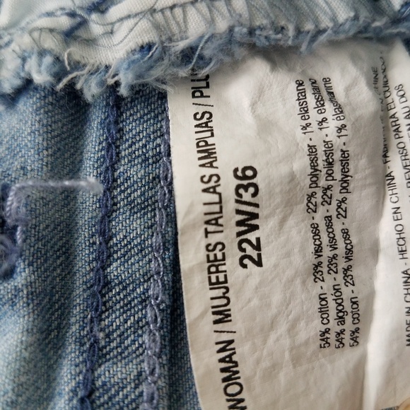 Vintage America Jeans Boho Capri Raw Hem 22 W - Picture 6 of 8